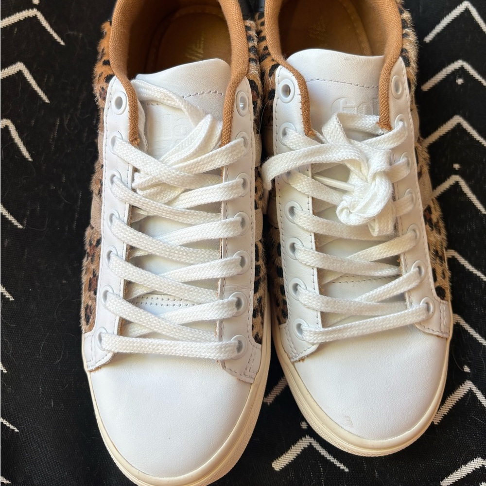 Gola Leopard Print Low-Top Sneakers With White & Tan Accents View 4